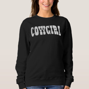 Sudadera Chica de vaca, caballo, ecuestre, lechera marrón