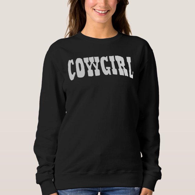 Sudadera Chica de vaca, caballo, ecuestre, lechera marrón (Anverso)