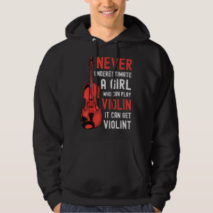 Sudadera Chica De Violín Dice Que Puede Ser Violento