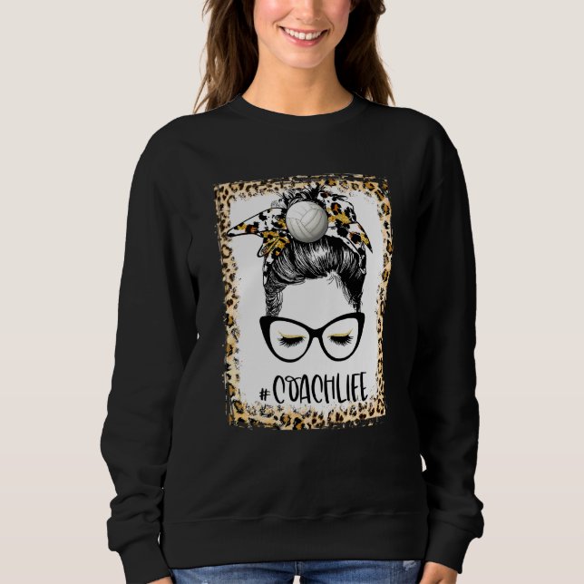 Sudadera Chica  de voleibol blanqueado Messy Bun Game Day (Anverso)