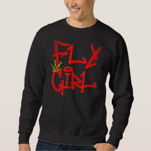 Sudadera Chica de vuelo 8090 Escuela de Rap B Chica Hip Hop