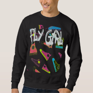 Sudadera Chica de vuelos 8090 B Chica Escuela vieja Hip Hop