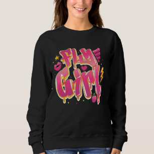 Sudadera Chica de vuelos 80's90 Graffiti urbano Hip Hop