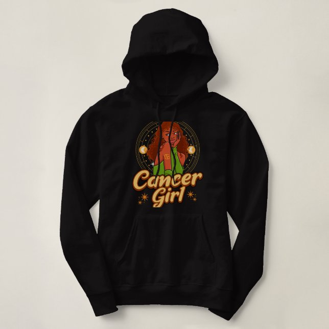 Sudadera Chica del cáncer Astrología Astrologer Rótulo Zodi (Diseño del anverso)