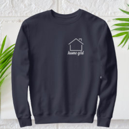 Sudadera Chica del hogar moderno Texto blanco