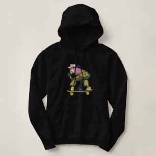 Sudadera Chica Del Skater En Movimiento Hoodie