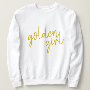Sudadera Chica dorado   Guión dorado moderno