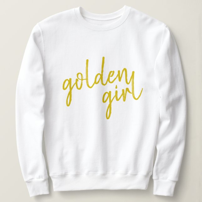 Sudadera Chica dorado | Guión dorado moderno (Anverso del diseño)