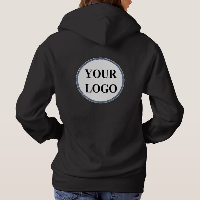 Sudadera Chica Feminista Moderno PODER AGREGAR SU LOGO AQUÍ (Reverso)
