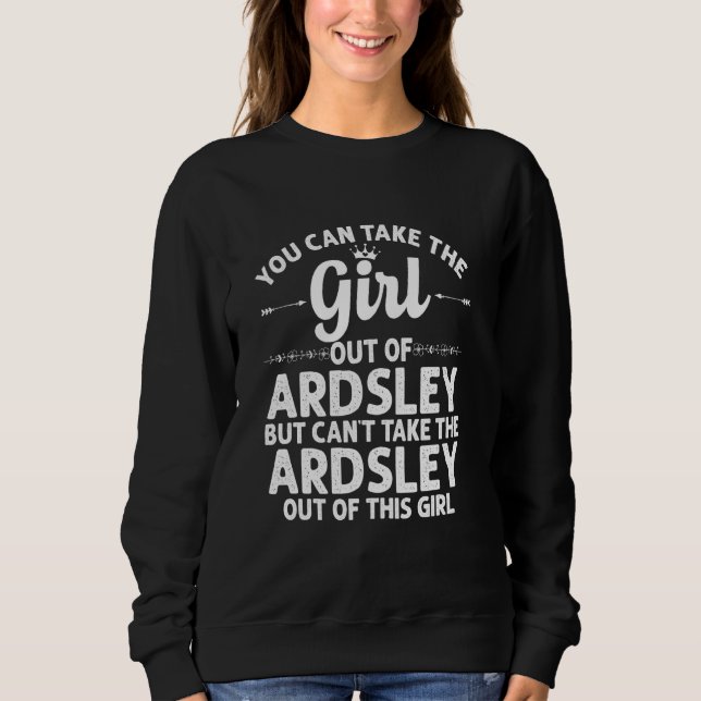 Sudadera Chica Fuera De Ardsley Nueva York Graciosa Raíces  (Anverso)