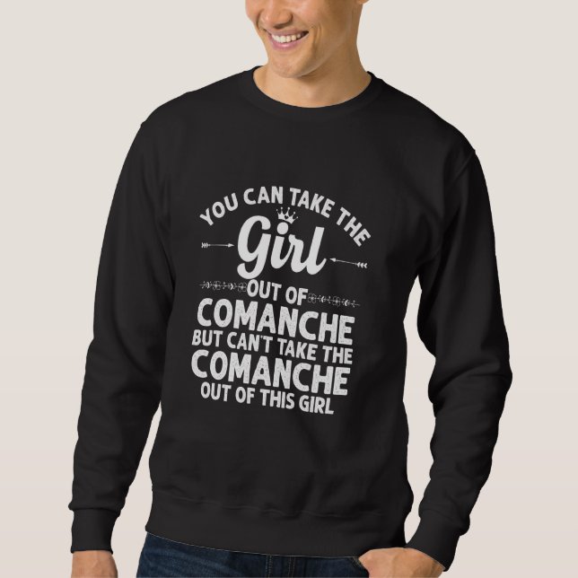 Sudadera Chica Fuera De Comanche Tx Texas Funny Home Nos Ro (Anverso)