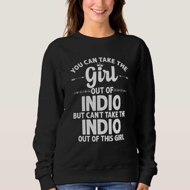 Sudadera Chica Fuera De Indio Ca California Rasgos De Hogar (Anverso)