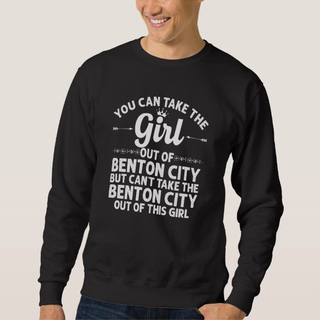 Sudadera Chica Fuera De La Ciudad De Benton Wa Washington F (Anverso)
