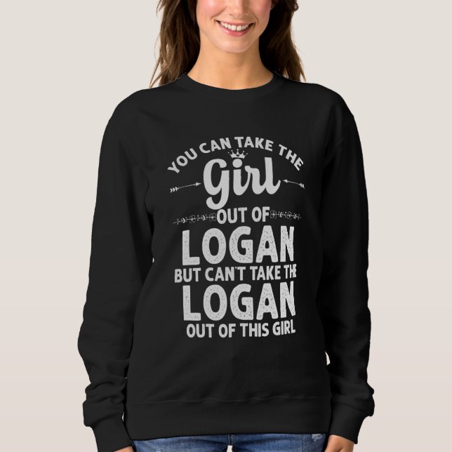Sudadera Chica Fuera De Logan Ut Utah Funny Home Roots Usa (Anverso)