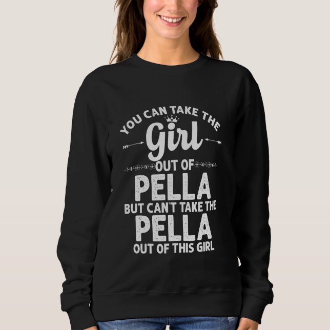 Sudadera Chica Fuera De Pella Ia Iowa Gracioso Hogar Raíces (Anverso)