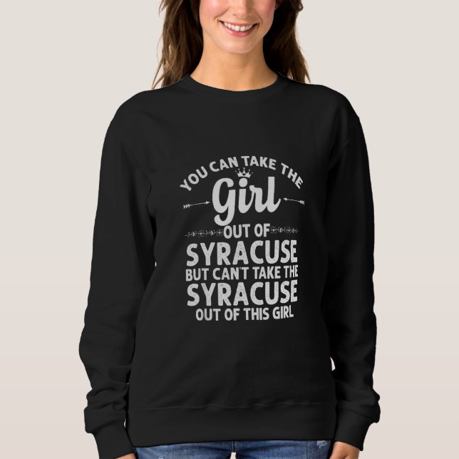 Sudadera Chica Fuera De Syracuse Ut Utah Gracioso Hogar Raí (Anverso)