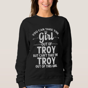 Sudadera Chica Fuera De Troy Ny Nueva York Graciosa Casa Ra