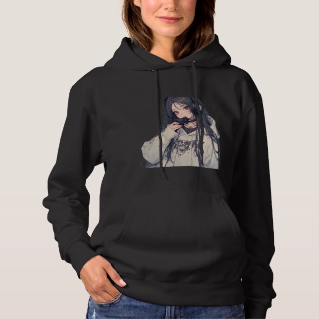 Sudadera Chica Gótica Gamer (Anverso)