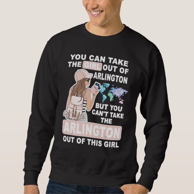 Sudadera Chica Guay De La Ciudad De Arlington Orgullosa Chi (Anverso)