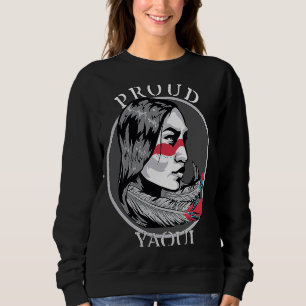 Sudadera Chica guerrero de tribu india yaqui Feathers R