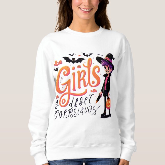 Sudadera chica Hallowen T-Shirt (Anverso)