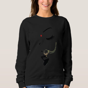 Sudadera Chica indio Desi Nose Ring Bollywood Style Women E