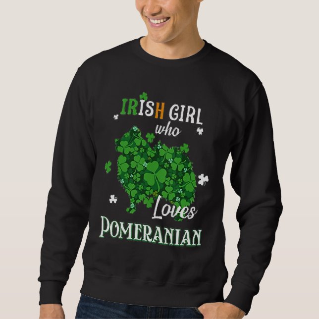 Sudadera Chica irlandés que ama al Bulldog chiwawa panameño (Anverso)