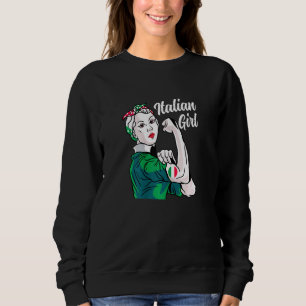 Sudadera Chica italiano Italia Bandera Patrimonio cultural 