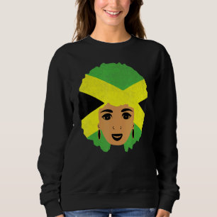 Sudadera Chica jamaiquina orgullosa de que las mujeres jama