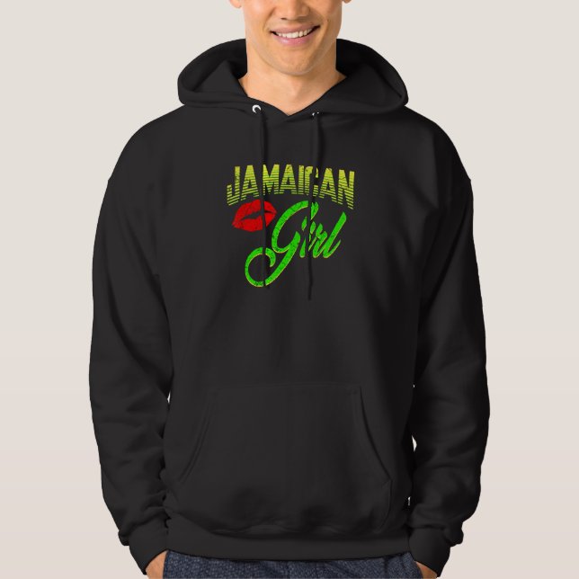 Sudadera Chica jamaiquina orgullosa de que las mujeres jama (Anverso)