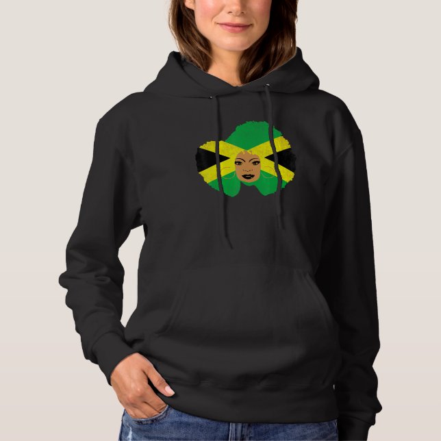 Sudadera Chica jamaiquina orgullosa de que las mujeres jama (Anverso)