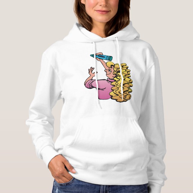 Sudadera Chica Juguetona con Crayón (Anverso)