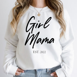 Sudadera Chica Mamá Personalizado Año Este Mínimo Mamá Madr