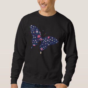 Sudadera Chica mariposa que ama a las mariposas flor suave