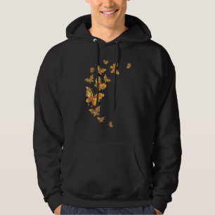 Sudadera Chica mariposa que ama a las mariposas flor suave 