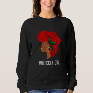 Sudadera Chica marroquí Cabello Bandera marroquí Raíces mar