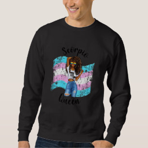 Sudadera Chica mujer transgénero Scorpio Reina mujer negra