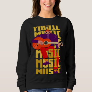 Sudadera chica musical tocando guitarra