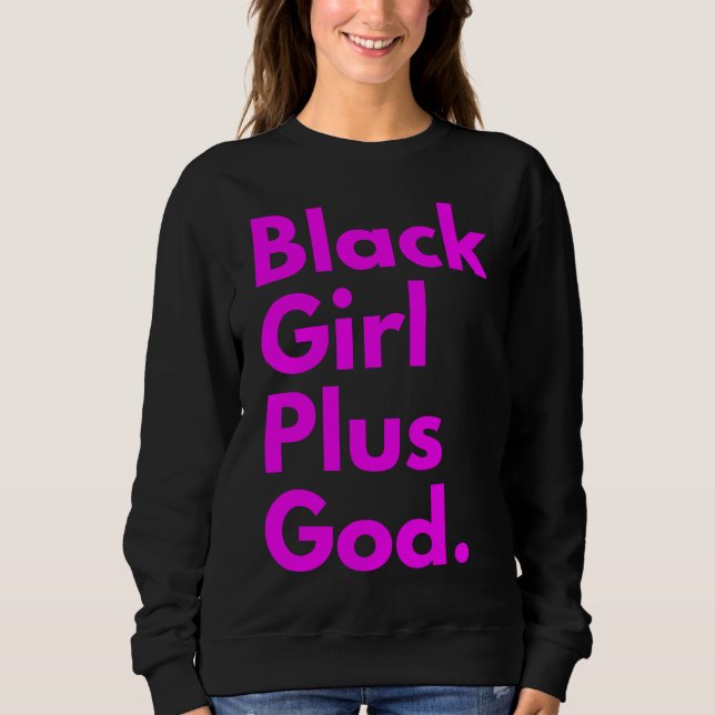 SUDADERA CHICA NEGRA MÁS DIOS (Anverso)