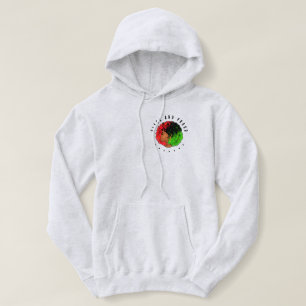 Sudadera Chica negra panafricana mujer rojo orgullo verde a