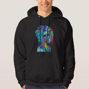 Sudadera Chica negro inspira a mujer negra a pintar con ray