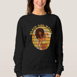 Sudadera Chica negro magia Afro Diva Melanin Reina