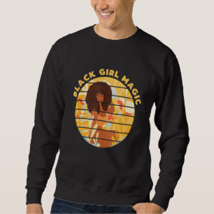 Sudadera Chica negro magia Afro Diva Melanin Reina