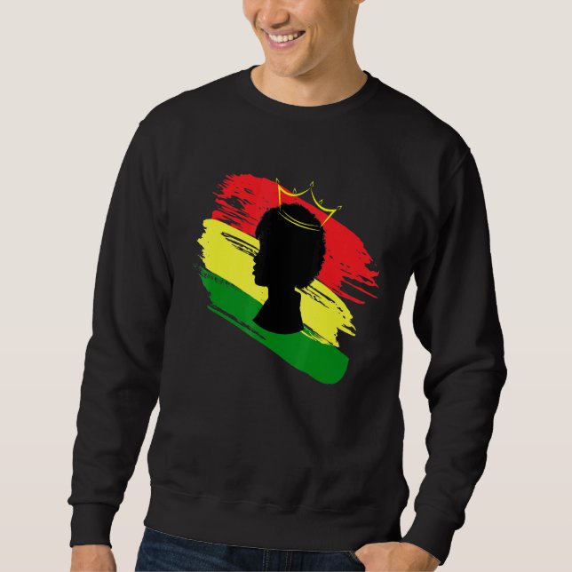 Sudadera Chica Negro Magia Reina Africana Melanin Poder Chi (Anverso)