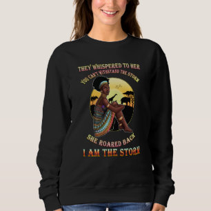 Sudadera Chica Negro Magia Soy La Tormenta Melanin Reina Mu
