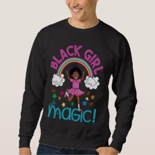 Sudadera Chica Negro Mágica Afroamericano Melanin Kids Tod