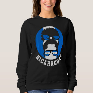 Sudadera Chica nicaragüense Bandera nicaragüense desordenad