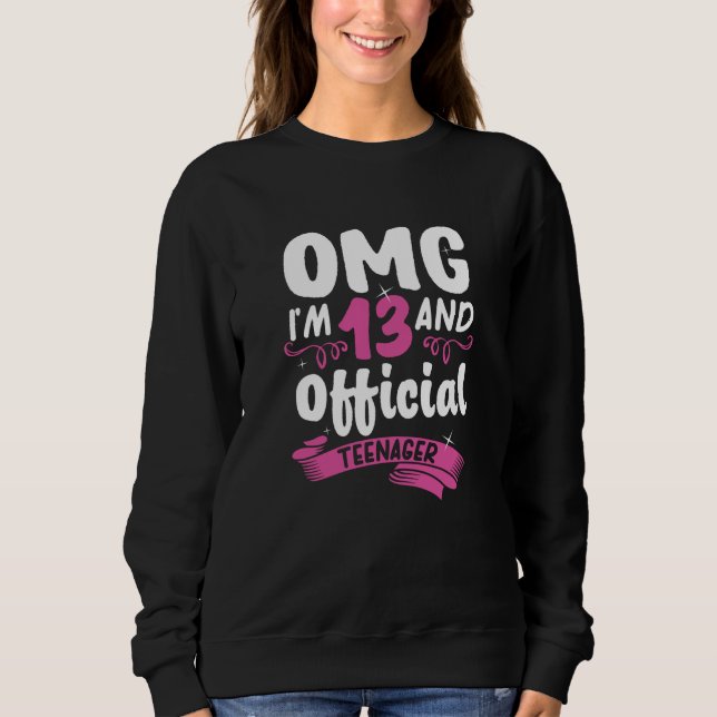 Sudadera Chica oficial adolescente por decimotercer cumplea (Anverso)