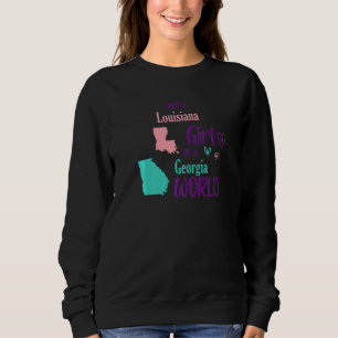 Sudadera Chica orgullosa Solo una chica de Louisiana en un