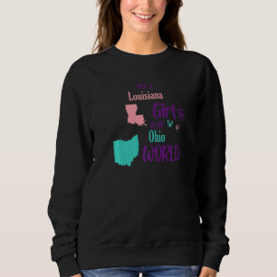 Sudadera Chica orgullosa Solo una chica de Louisiana en un